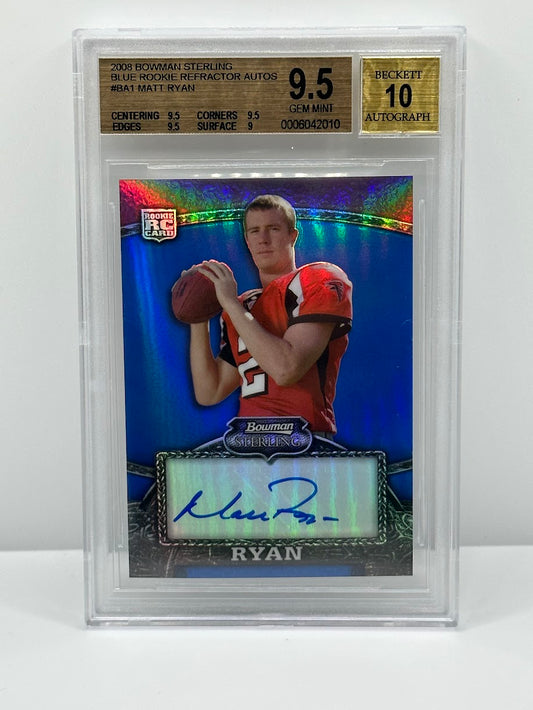 Matt Ryan, Blue Refractor RC Auto BGS 9.5