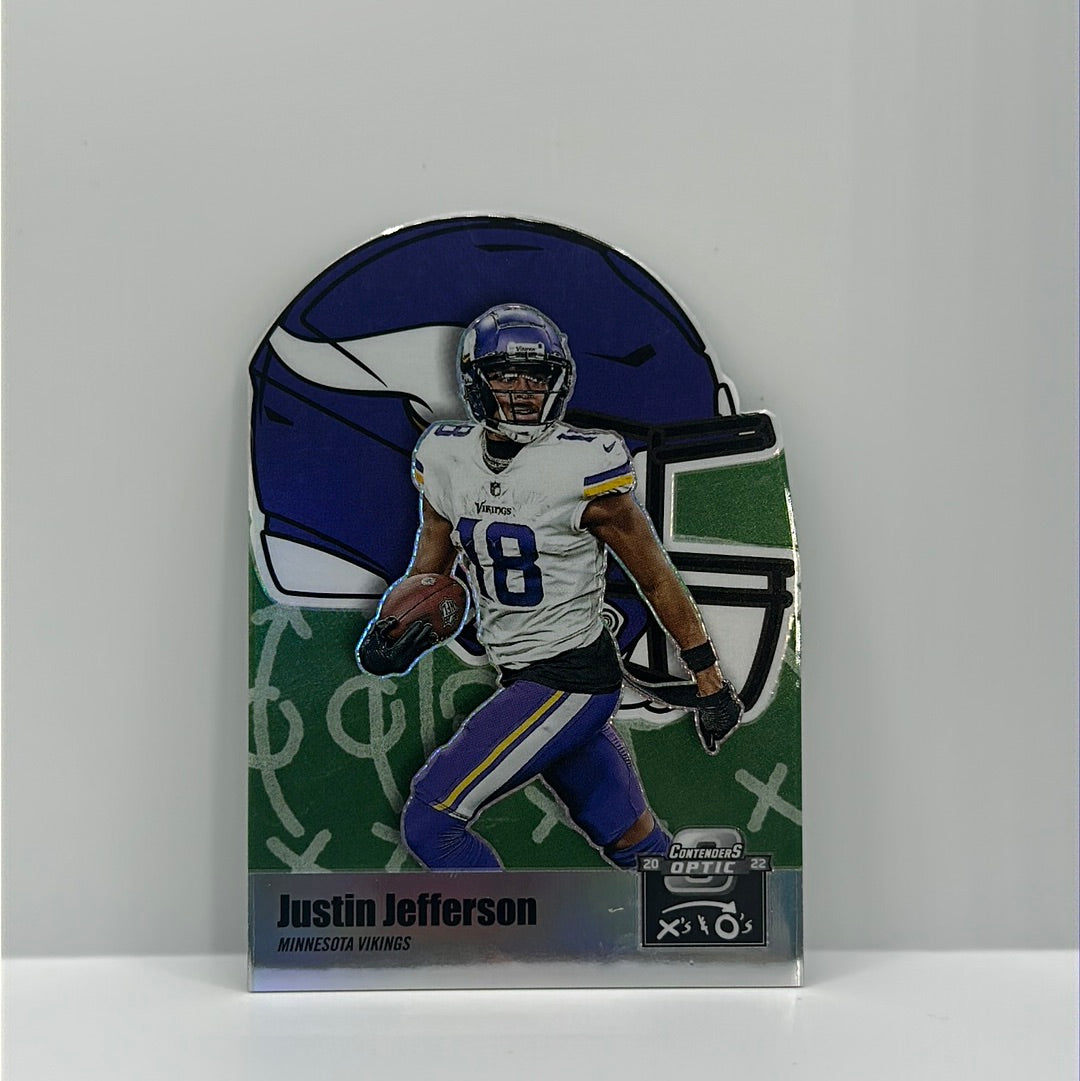 2022 Contenders Optic Justin Jefferson X's and O's Die-Cut Minnesota Vikings