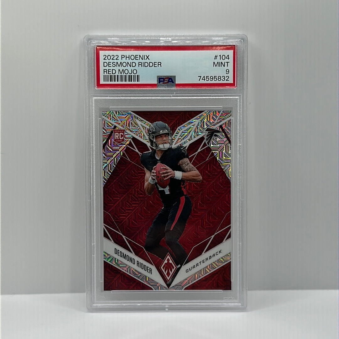 Desmond Ridder 2022 phoenix football RC RED MOJO /10 PSA 9 POP 1 Atlanta Falcons