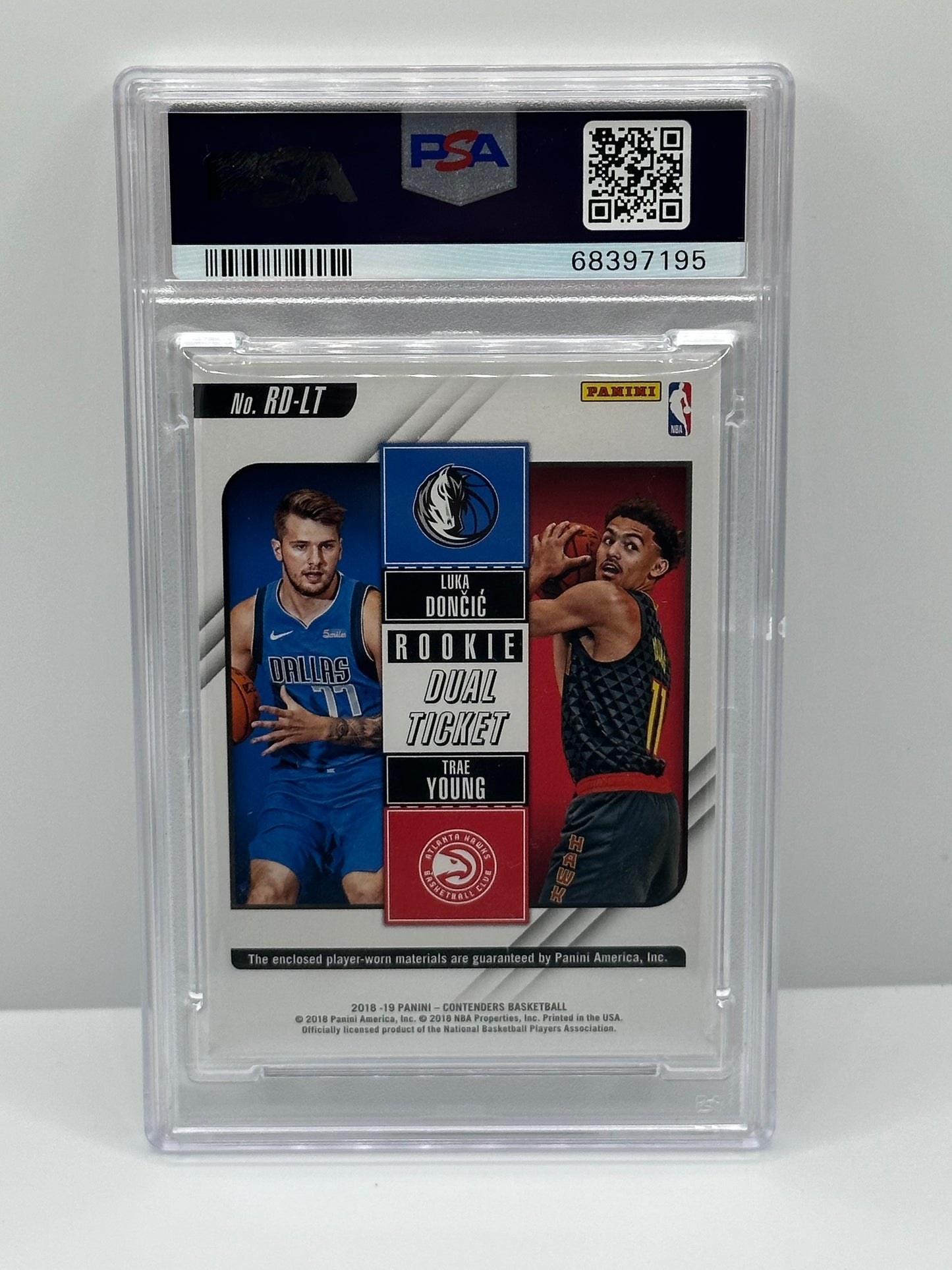 Luka Doncic & Trea Young Rookie Swatches PSA 9