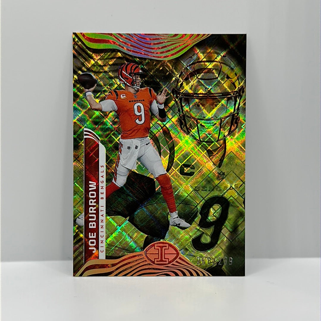 2022 Panini Illusions Joe Burrow Yellow Diamond /299 Cincinnati Bengals.